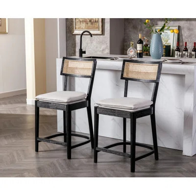 Alyssya Solid Wood 26.25" Counter Stool | Wayfair North America