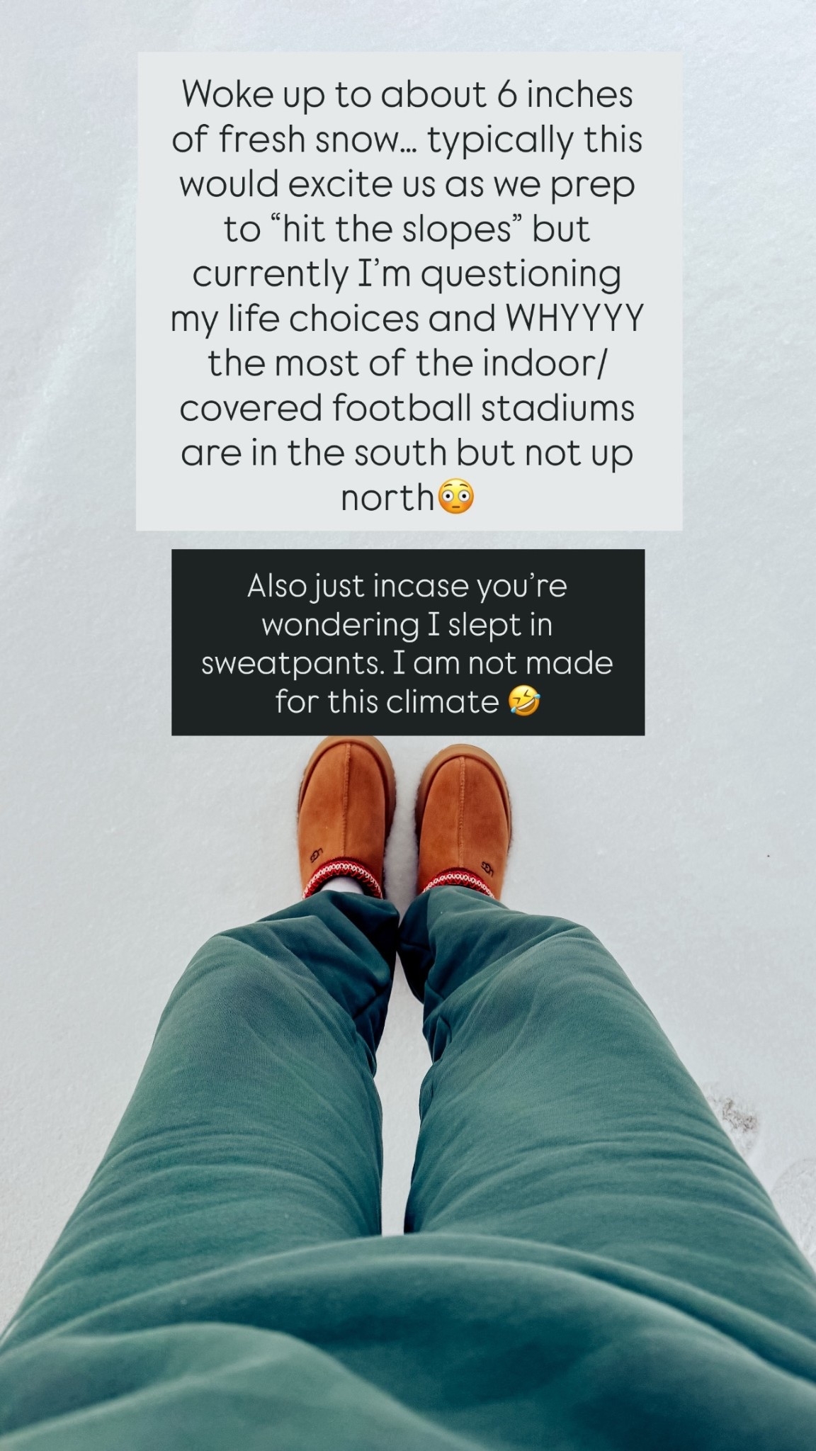 Cold mornings call for cozy choices. ❄️
Woke up to this snowy view and zero regrets about sleeping in sweatpants because it is that cold outside. When winter shows up like this, comfort always wins — slow morning, warm layers, and soaking it all in before the day starts.

Tap to shop my cozy cold-weather essentials and everything I’m wearing.

#LTKcozy #LTKwinter #SnowDayVibes #ColdWeatherStyle #MorningView #WinterComfort #CozyMorning #LTKfinds #LTKstyle

#LTKGiftGuide #LTKootd #LTKHoliday