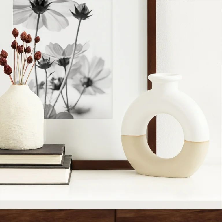 Design Ovations 7.5" Donut Two-Tone Ceramic Vase | Walmart (US)