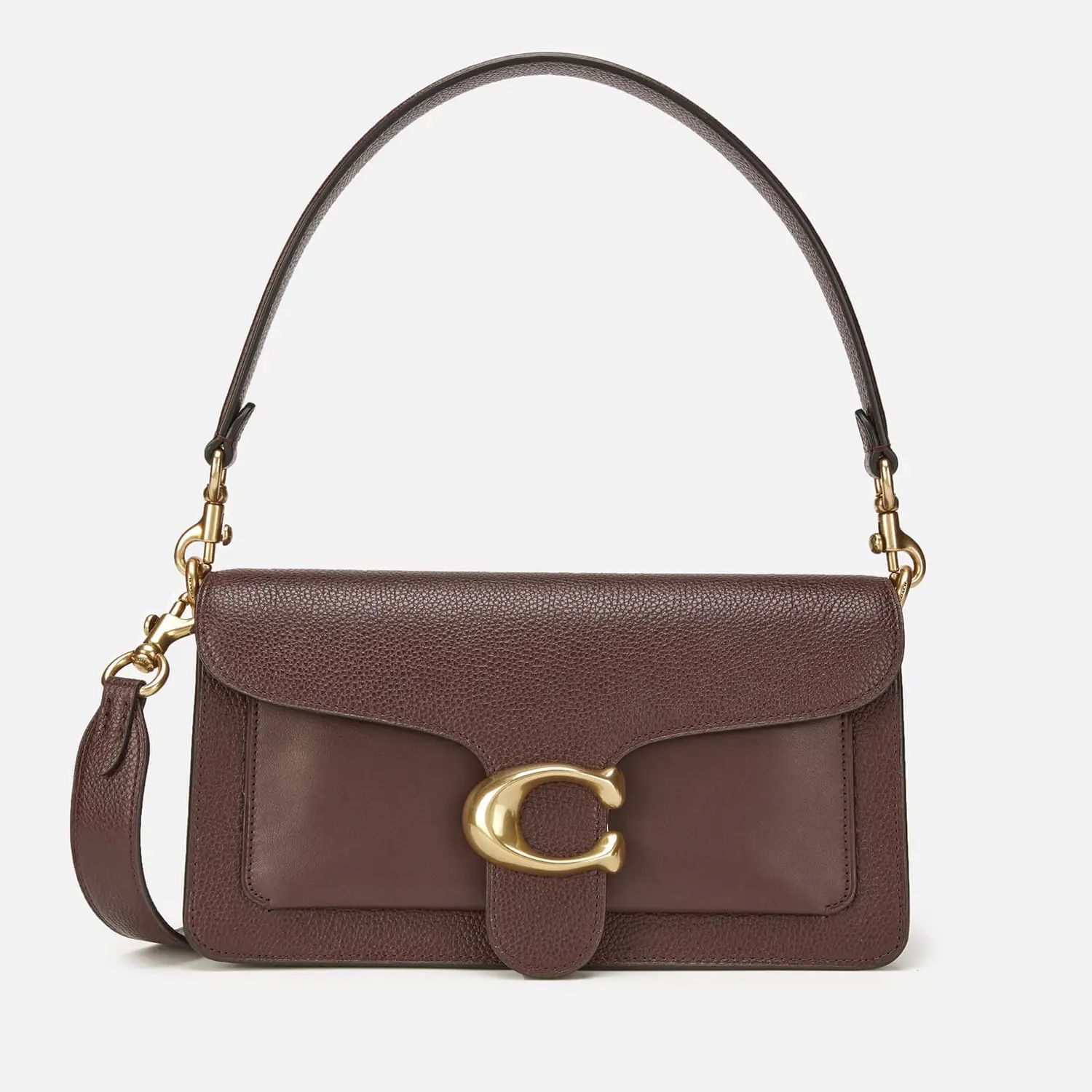 Coach Women's Mixed Leather Tabby Shoulder Bag 26 - Oxblood | Coggles (Global)