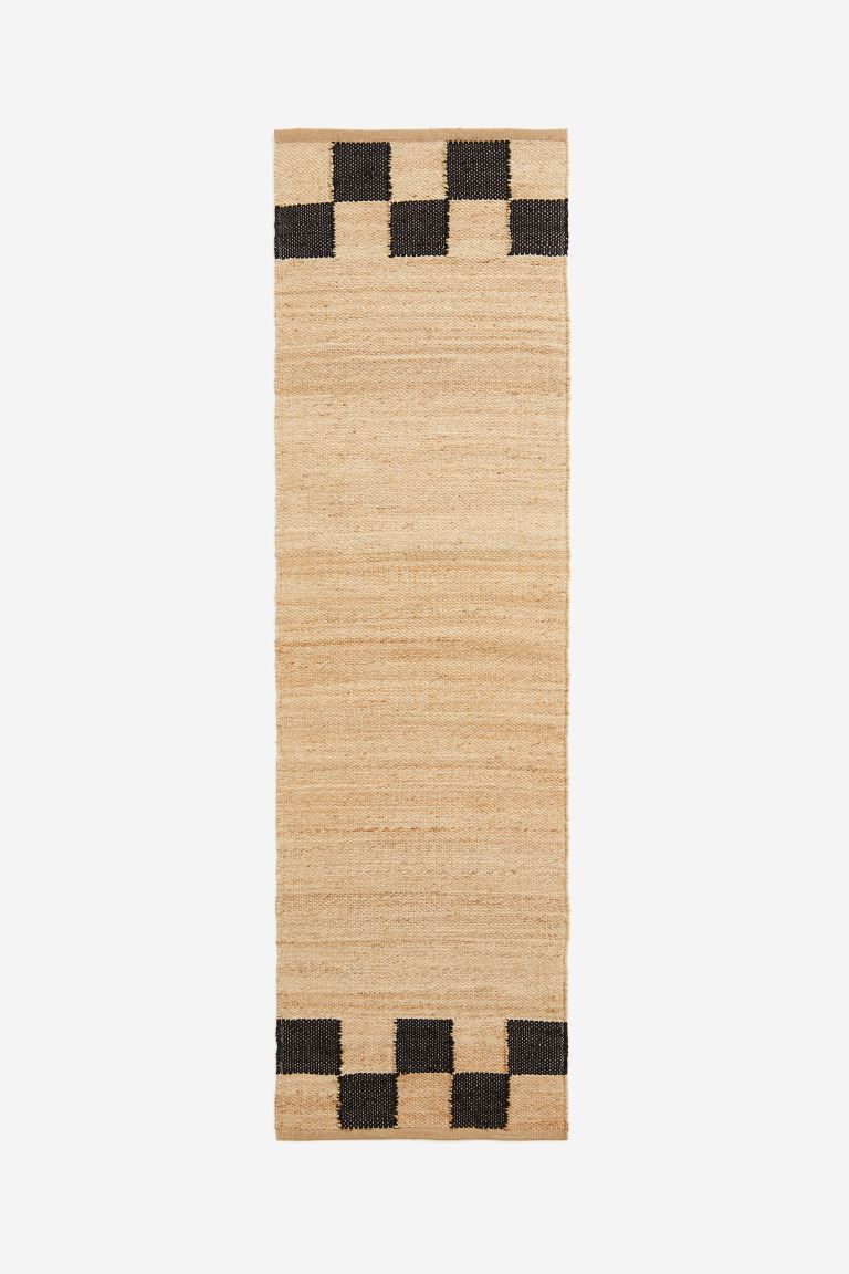Jute Rug - Beige/checked - Home All | H&M US | H&M (US + CA)