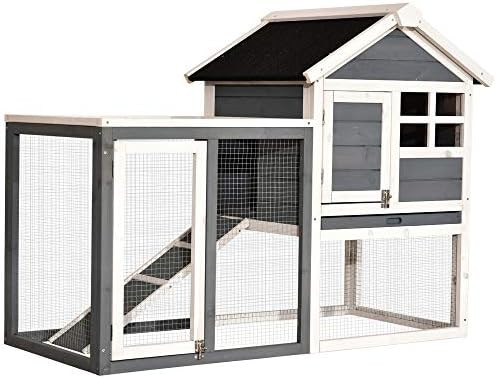 Lovupet Wooden Rabbit Bunny Hutch Outdoor Chicken Coop Dog House with Run 2020 | Amazon (US)