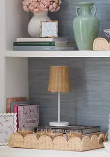 Crown & Ivy™ Society Social x Crown & Ivy™ Wavy Wicker Table Lamp | Belk