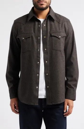 Pendleton Canyon Plaid Lined Wool Snap-Up Shirt | Nordstrom | Nordstrom