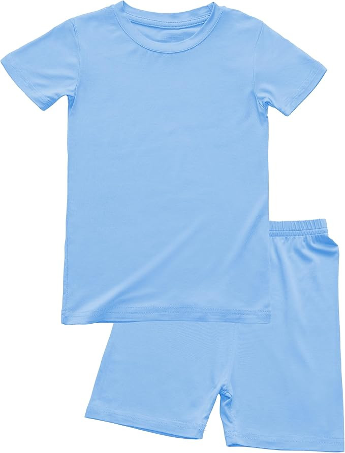 BABY 2T-10Y Toddler Kids Girls Boys Soft Comfy 2pcs Set Short Sleeve Shirts and Pants Sets | Amazon (US)