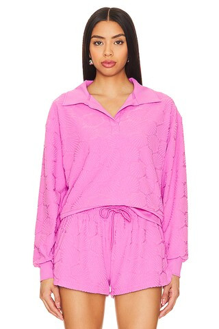 BEACH RIOT Martina Polo Top in Shell Pink from Revolve.com | Revolve Clothing (Global)