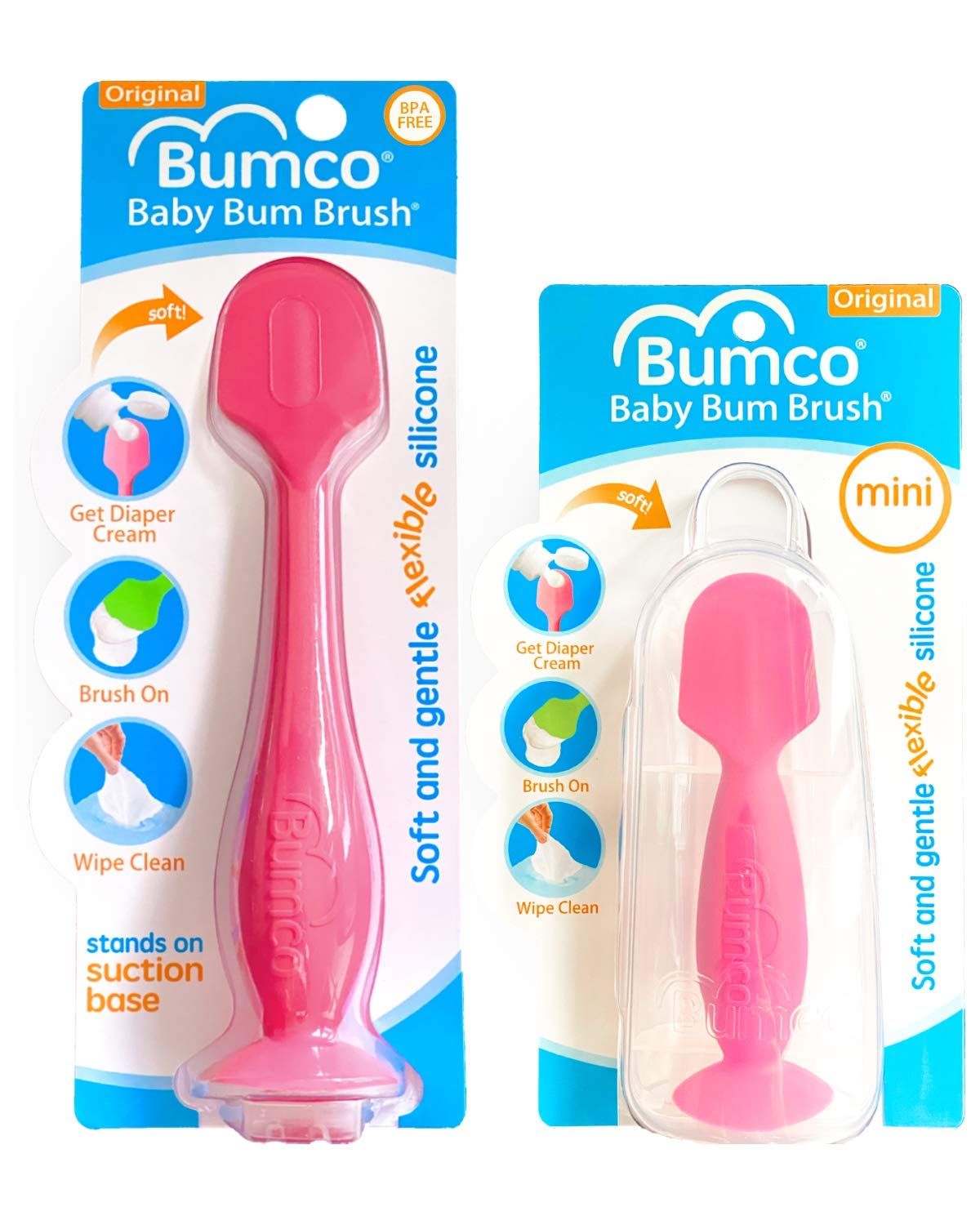 Baby Bum Brush, Original Diaper Rash Cream Applicator, Soft Flexible Silicone Brush, Unique Gift + M | Amazon (US)