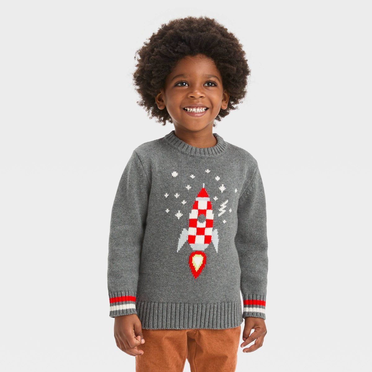 Toddler Boys' Sweater - Cat & Jack™ Heather Gray 4T | Target