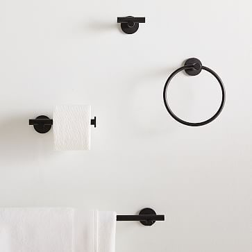 Modern Overhang Bathroom Hardware – Dark Bronze | West Elm (US)