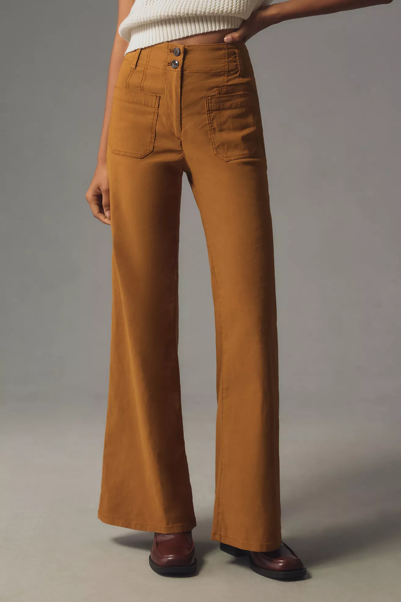 The Junie High-Rise Wide-Leg Flare Pants by Maeve | Anthropologie (US)