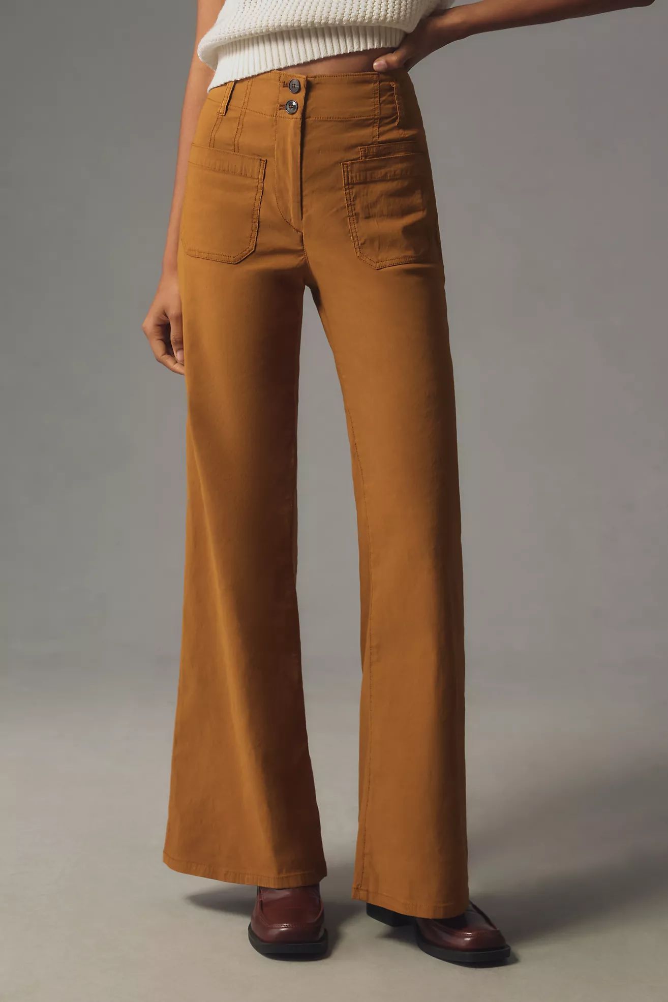 The Junie High-Rise Wide-Leg Flare Pants by Maeve | Anthropologie (US)