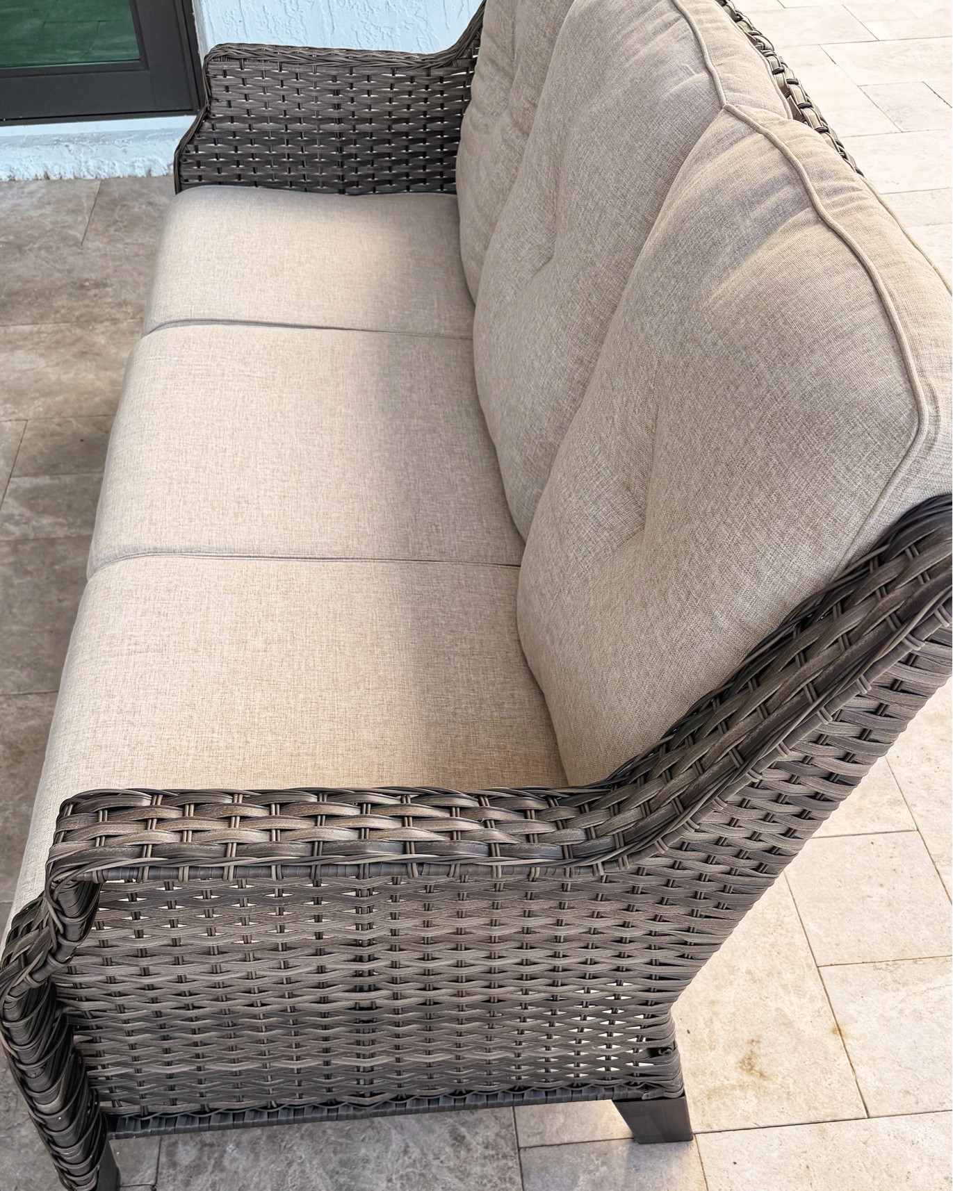 I love how this outdoor sofa came packaged all in one box! We have a smaller area for a sofa and this was perfect, I put it together myself so it’s easy to set up. The cushions are soft and the color is very nice. @Wayfair

#LTKHome #LTKSeasonal