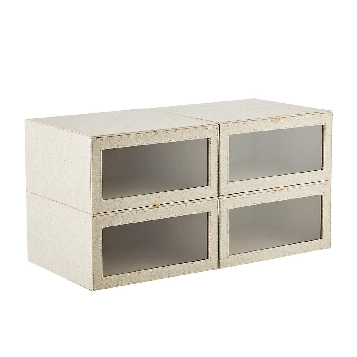 Linen Cambridge Drop-Front Sweater Box | The Container Store