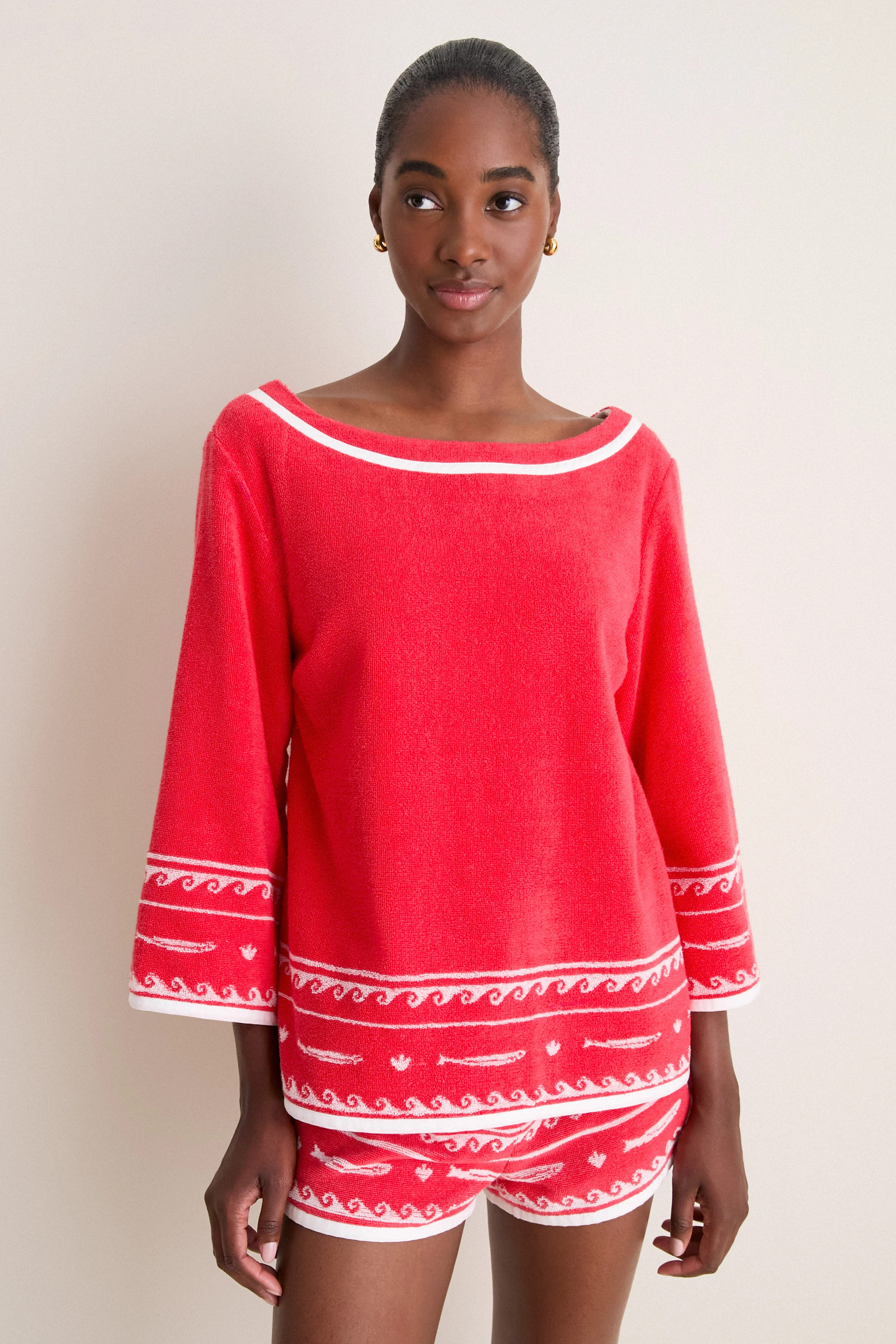 Red Ivory Fish Cody Top | Tuckernuck (US)