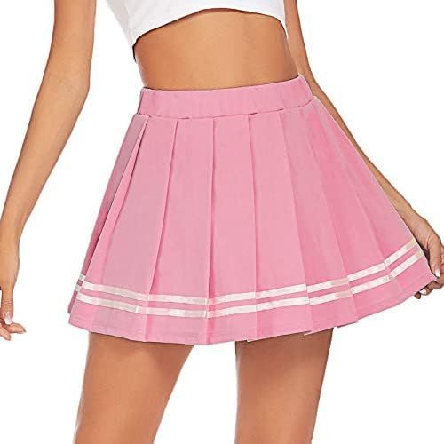 Avidlove Short Pleated Skirt Sexy Mini Skirt Cheer Skirt School Girl Skirts for Women (Pastel Pin... | Amazon (US)