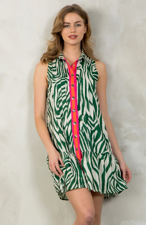 Elodie Sleeveless Button Up Dress | TREEHOUSE ON MAIN