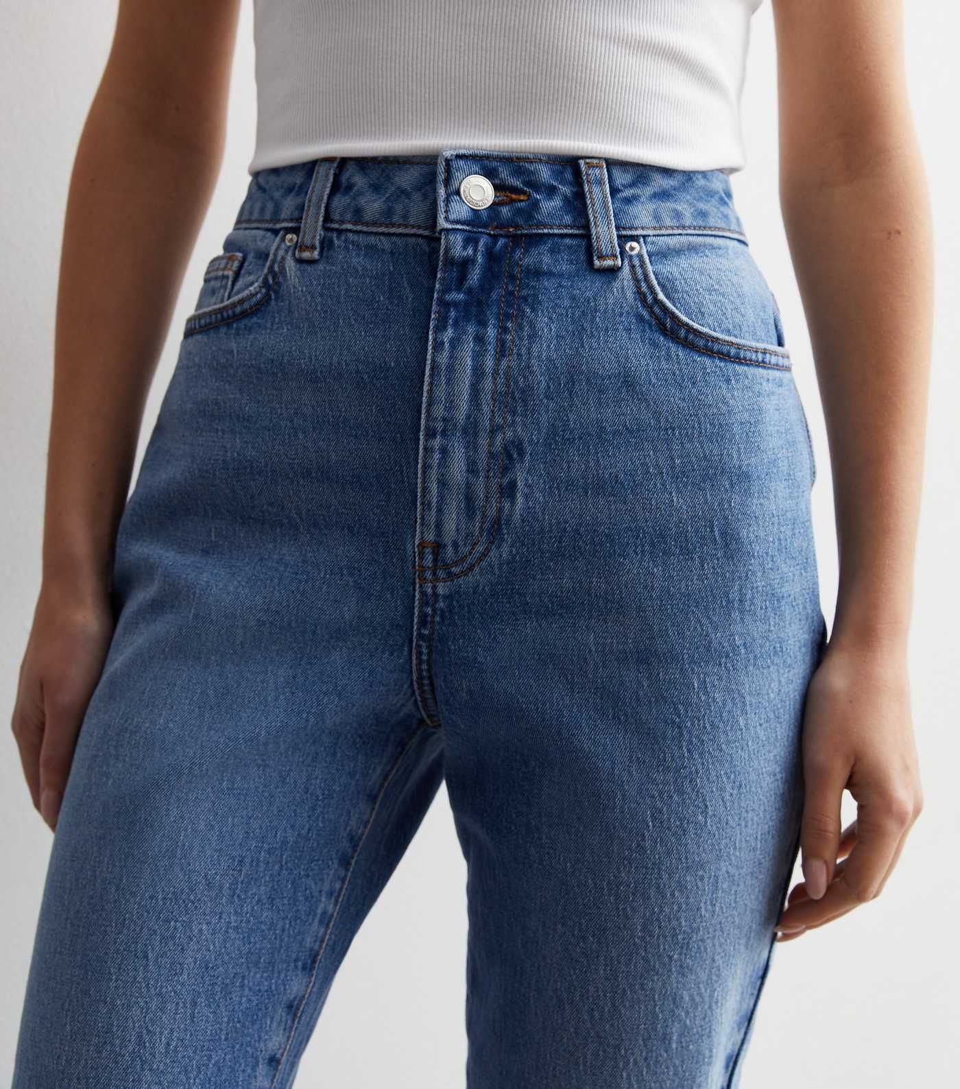 Blue Hannah Straight Leg Jeans | New Look | New Look (UK)