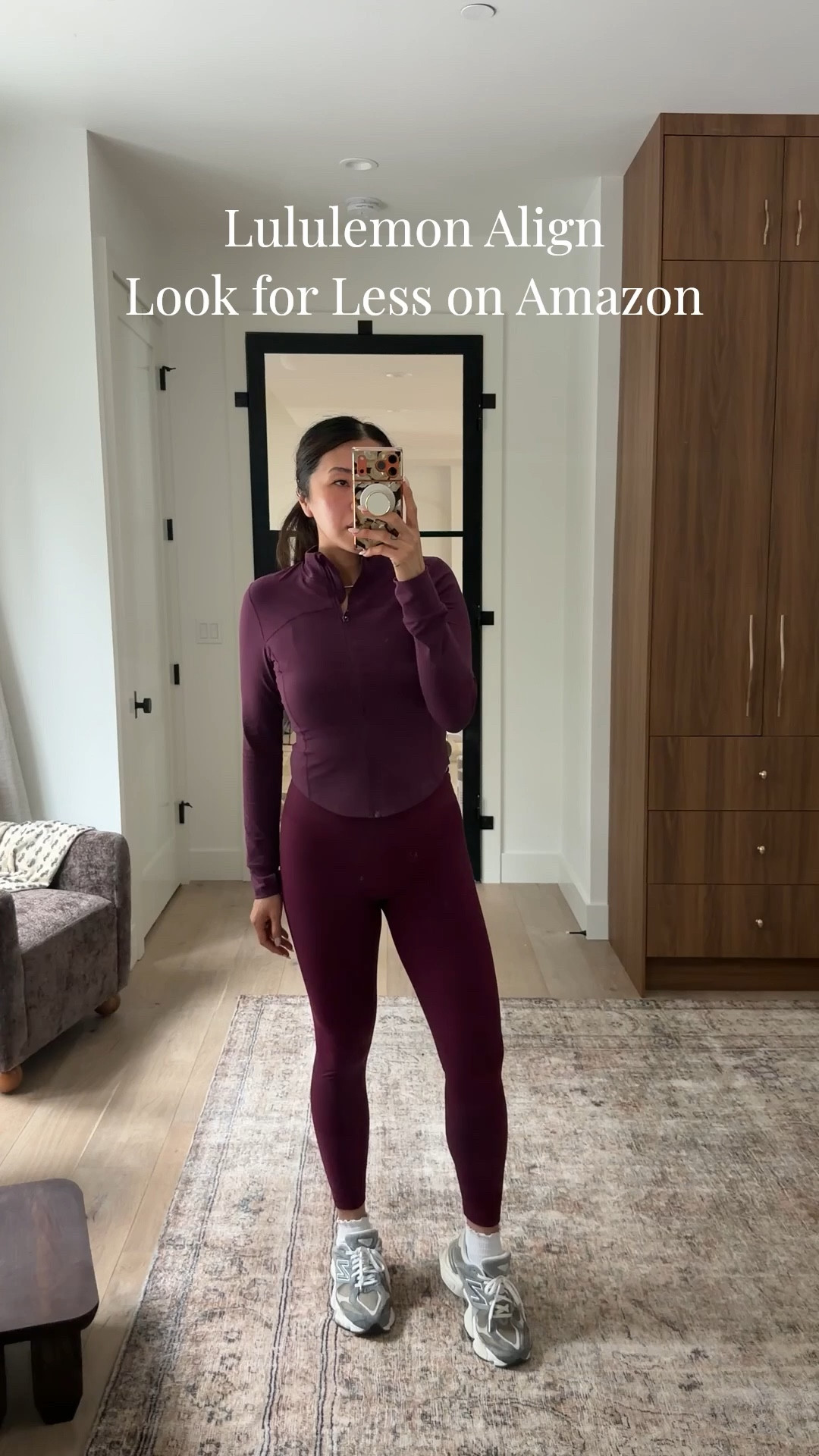 The most flattering Lululemon Align on Amazon. It’s actually more flattering. It’s squat proof super soft. I’m wearing a medium and I’m 5”8 for reference.