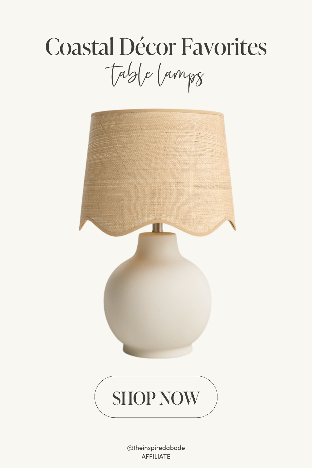 Illuminate your space with the Maura Accent Table Lamp – featuring a cute rattan scallop shade. Its warm glow and timeless design make it a perfect addition to coastal-inspired living rooms, adding both ambience and style to your home! 

 #LTKSummerEdit #LTKSeasonal #LTKHome