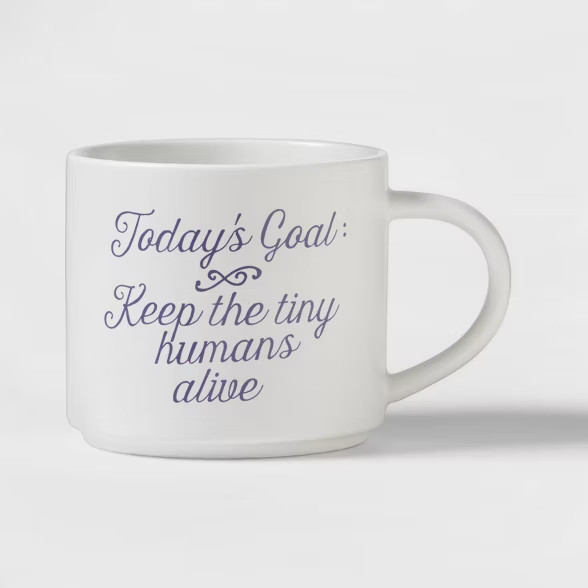 16oz Stoneware Today's Goal Stacking Mug Pink - Threshold™ | Target