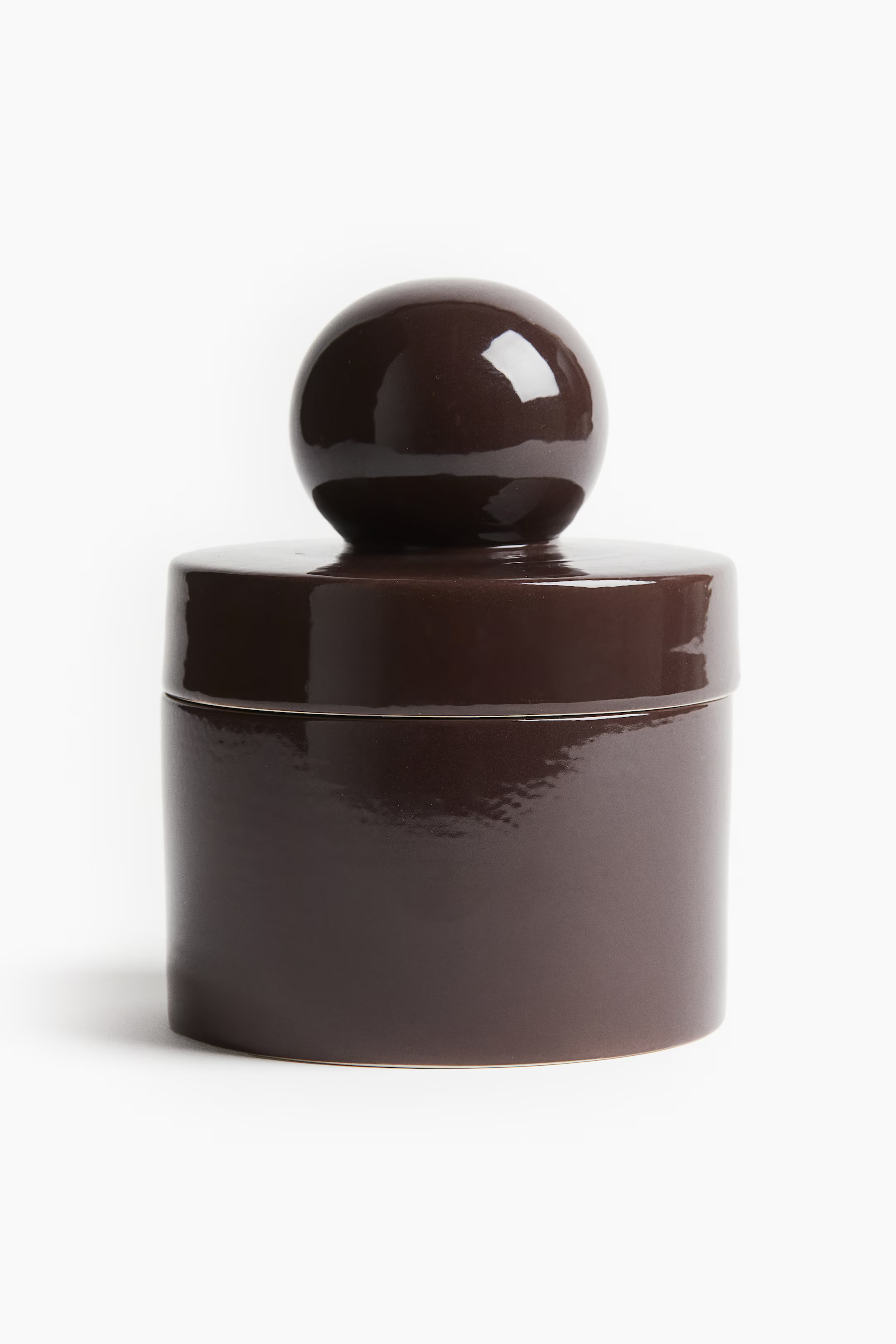 Kleines rundes Steingutgefäß - Dunkelbraun - Home All | H&M DE | H&M (DE, AT, CH, NL, FI)