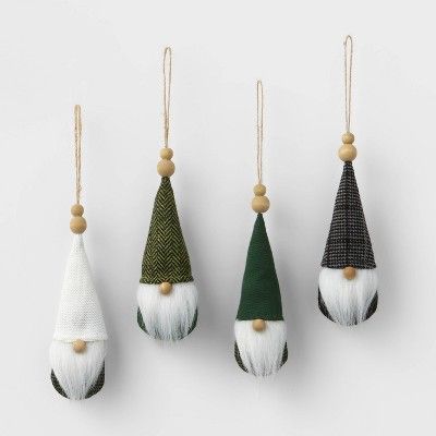 4ct Gnomes with Hat Christmas Ornament Set - Wondershop&#8482; | Target