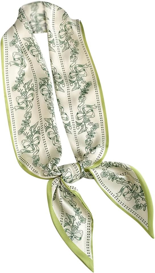 POSGRS Satin Silk Like Scarfs for Women Hair Scarves Handle Ribbon Satin Head Scarf Neckerchief | Amazon (US)