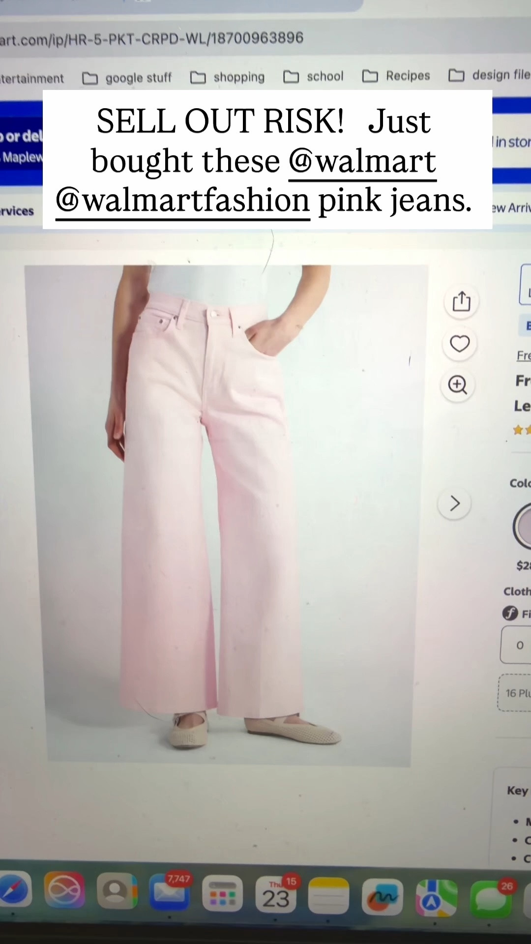 Buy these $28 on trend pink Walmart jeans before they sell out!  Also linking my new jellies an some other new favorite finds from Walmart and old navy!

#LTKootd #LTKMothersDay #LTKOver40