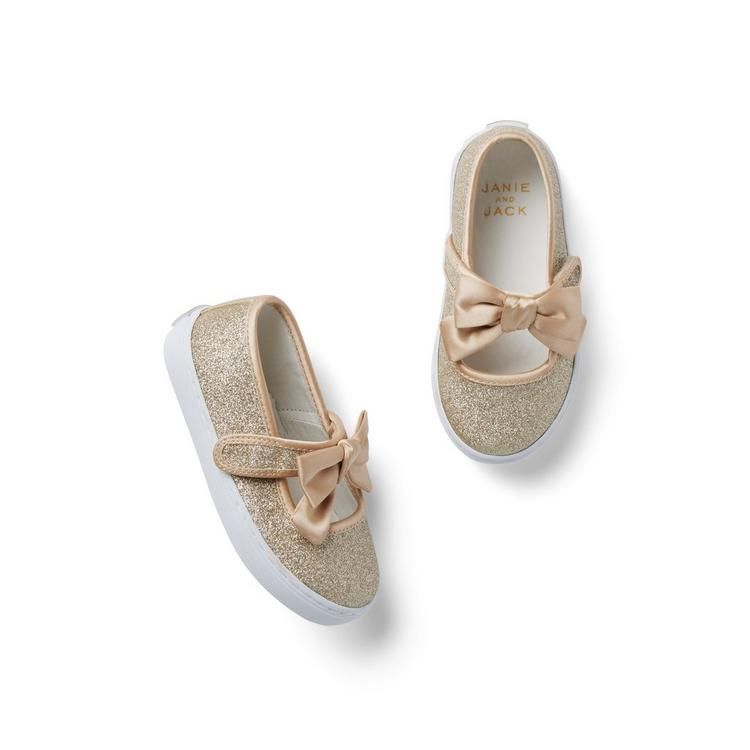 Glitter Bow Sneaker | Janie and Jack