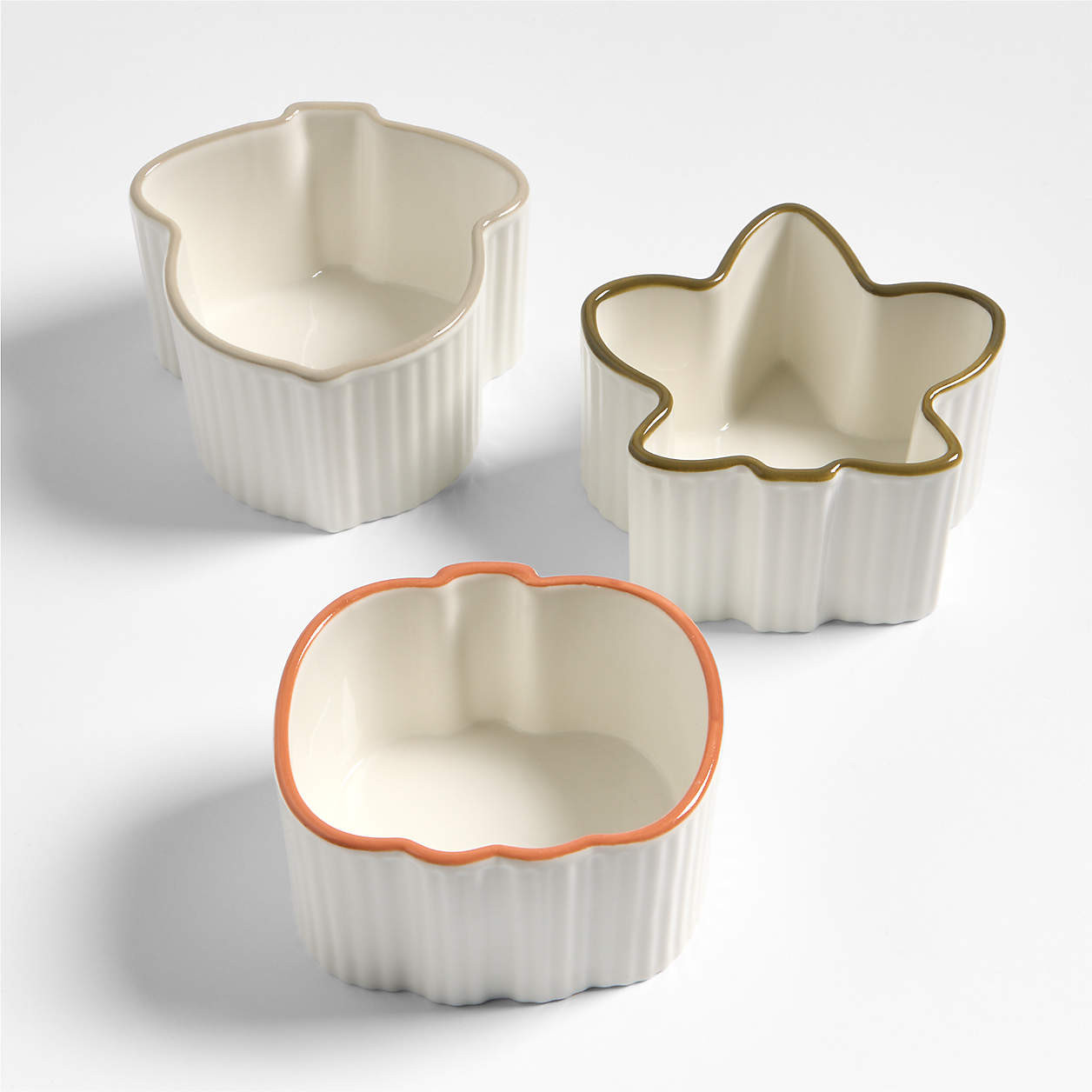 Happy Harvest Ramekins, Set of 3 + Reviews | Crate & Barrel | Crate & Barrel