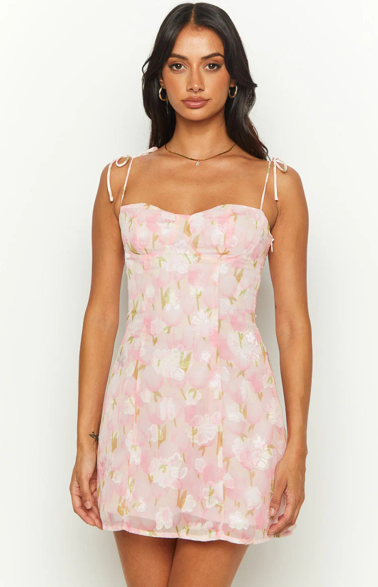 Penny Lane Pink Floral Mini Dress | Beginning Boutique (US)