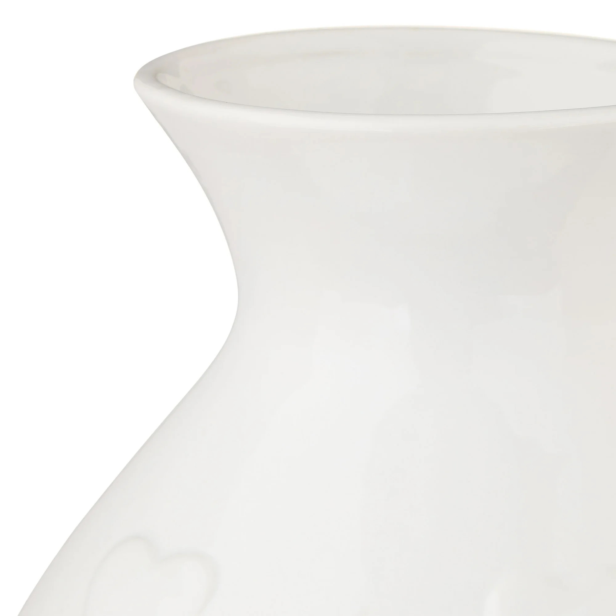 Ceramic Valentine's Day Heart Vase, White, 12", by My Texas House | Walmart (US)