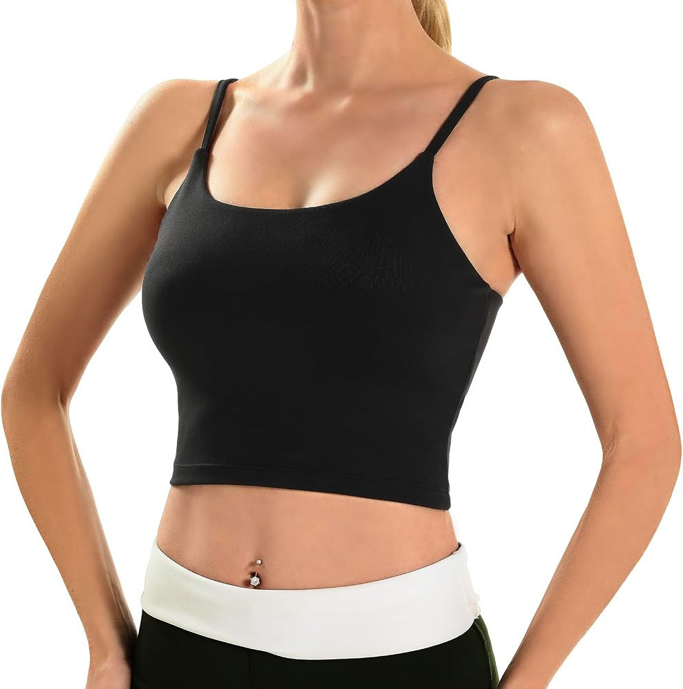 ECOPARTY Wirefree Padded Yoga Sports Bra for Women - Moisture Wicking Quick Dry Workout Crop Tank... | Amazon (US)