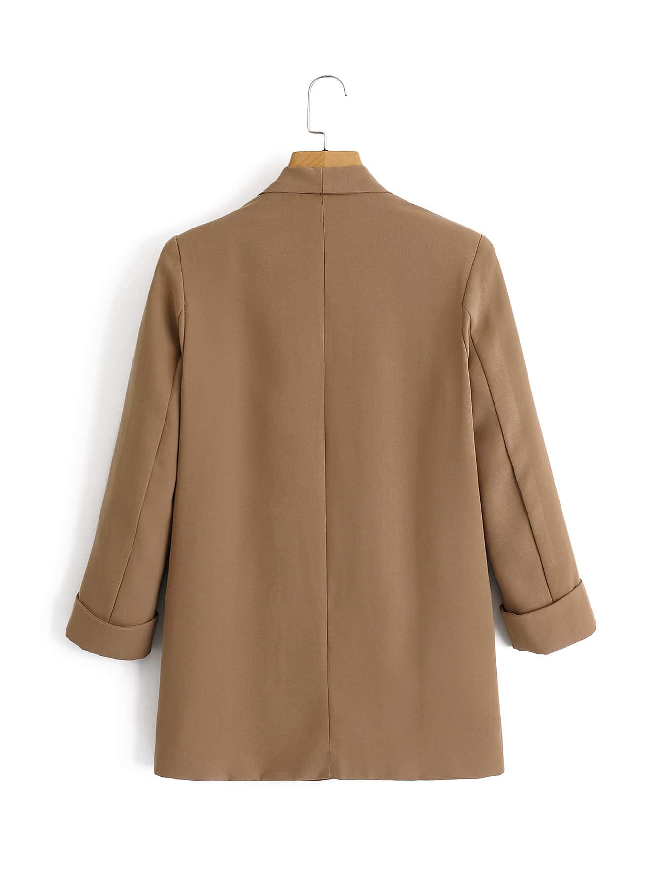 SHEIN Privé Solid Shawl Collar Blazer | SHEIN