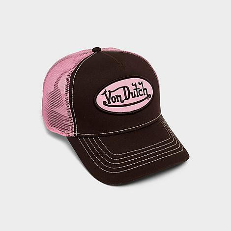 Von Dutch Staple Trucker Hat in Brown/Pink | Finish Line (US)