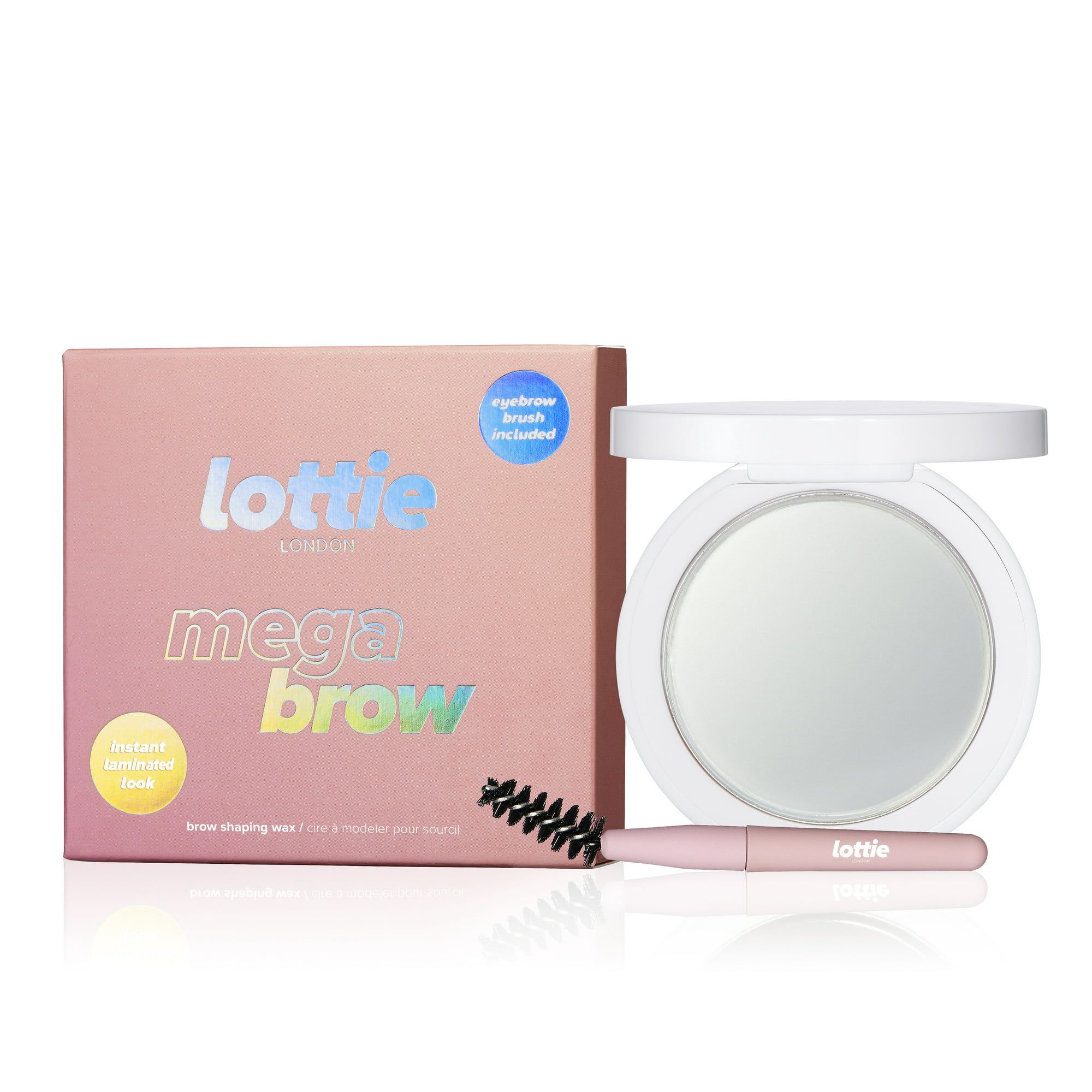 Lottie London Mega Brow Wax & Brush Set, Clear | Walmart (US)