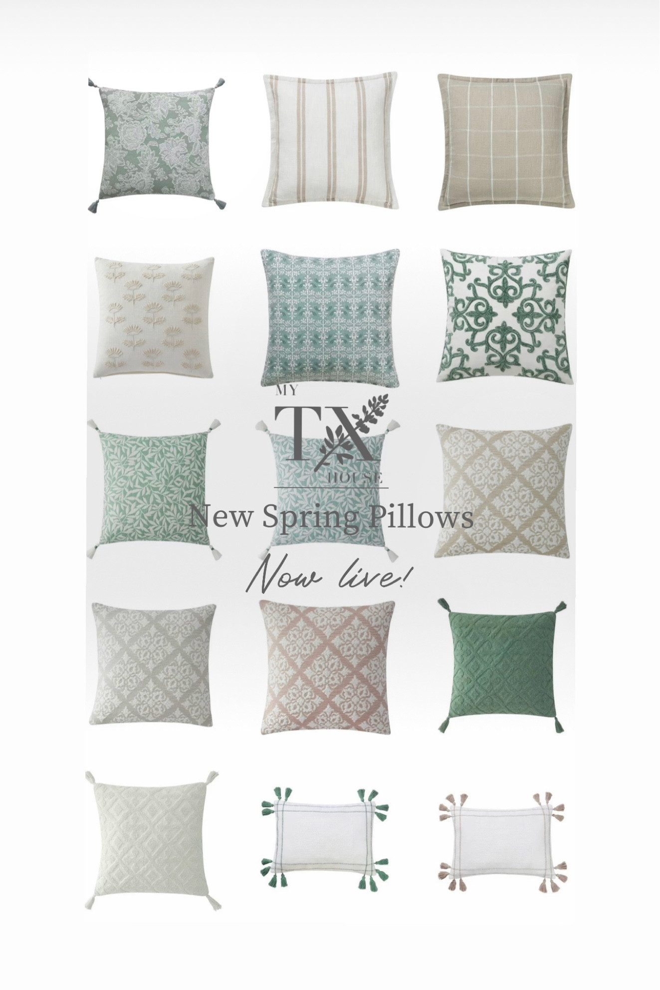 Our new spring pillows are now LIVE at @walmart! #walmartpartner #walmarthome 
My Texas House at Walmart pillow covers 

#LTKhome #LTKSeasonal #LTKFind