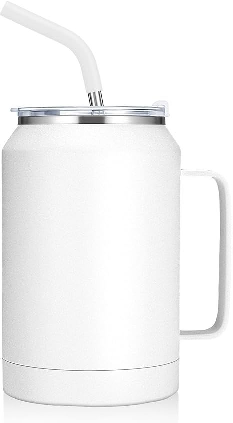 zenbo Mug Tumbler 32oz – Stainless Steel Vacuum Insulated Mug with Handle,Lid and Straw,Keeps D... | Amazon (US)