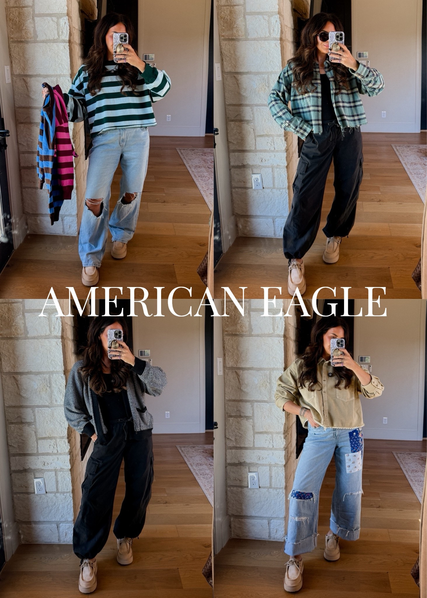 Big sale. Denim on sale and all my tops too!
Wearing a large in all tops, true to size on bottoms. 
I like the long or extra long length and I’m almost 5’8” tall

@AmericanEagle #AEPartner #AEJeans