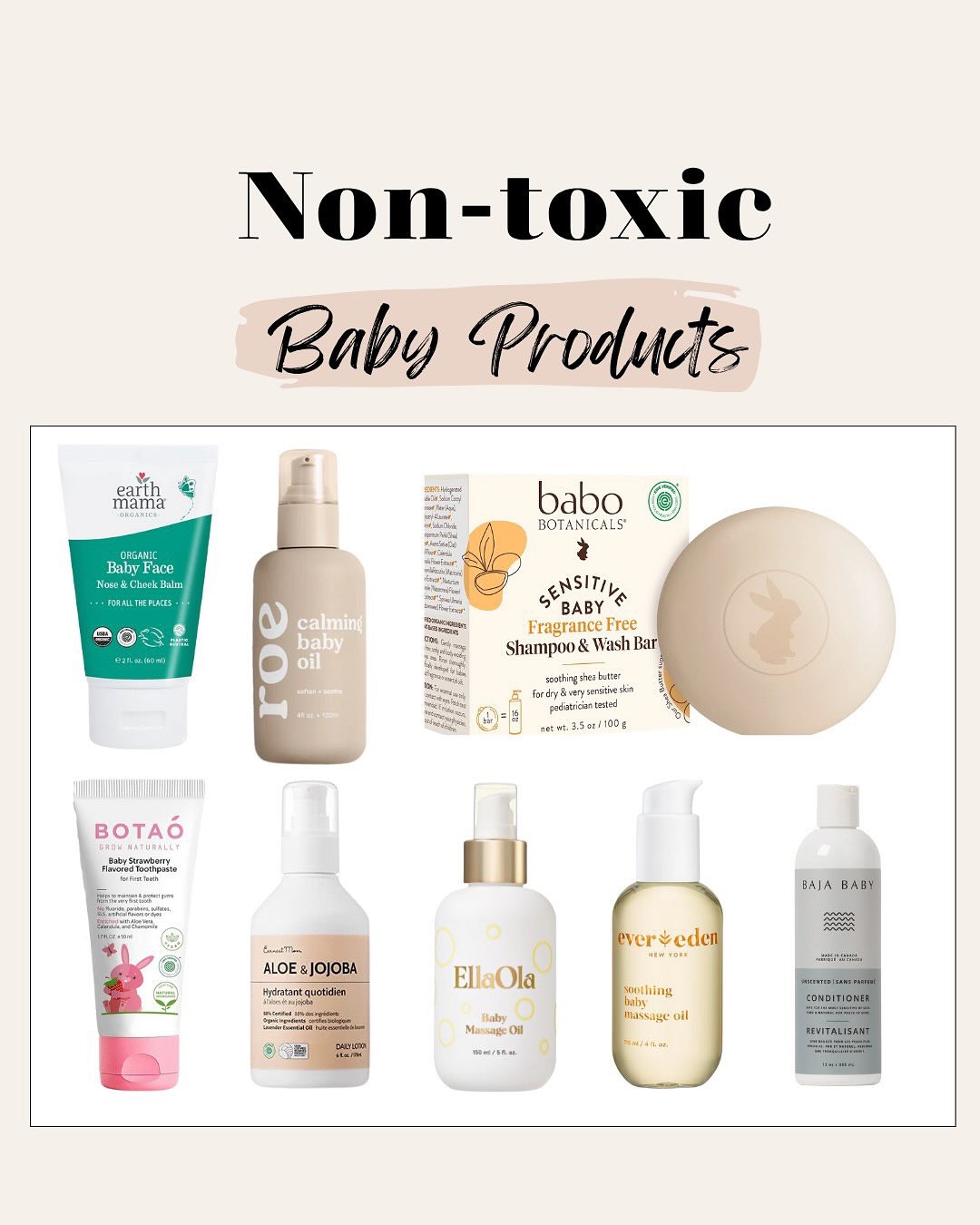 Our babies absorb more through their skin than we think — so choosing non-toxic essentials truly matters.

Here are some of our favorite safer swaps for diapers, wipes, rash cream + body products 🌱✨

Cleaner ingredients = happier, healthier skin 🤍

Brands I love:
- @earthmamaorganics 
- @roewellness 
- @babobotanicals 
- @ellaolaofficial 
- @everedenbrand 
- @bajababy.shop 
- @attitude_living 
- @honest 
- @pura 
- @wipemate 
- @healthybaby.co 
- @la.petite.creme