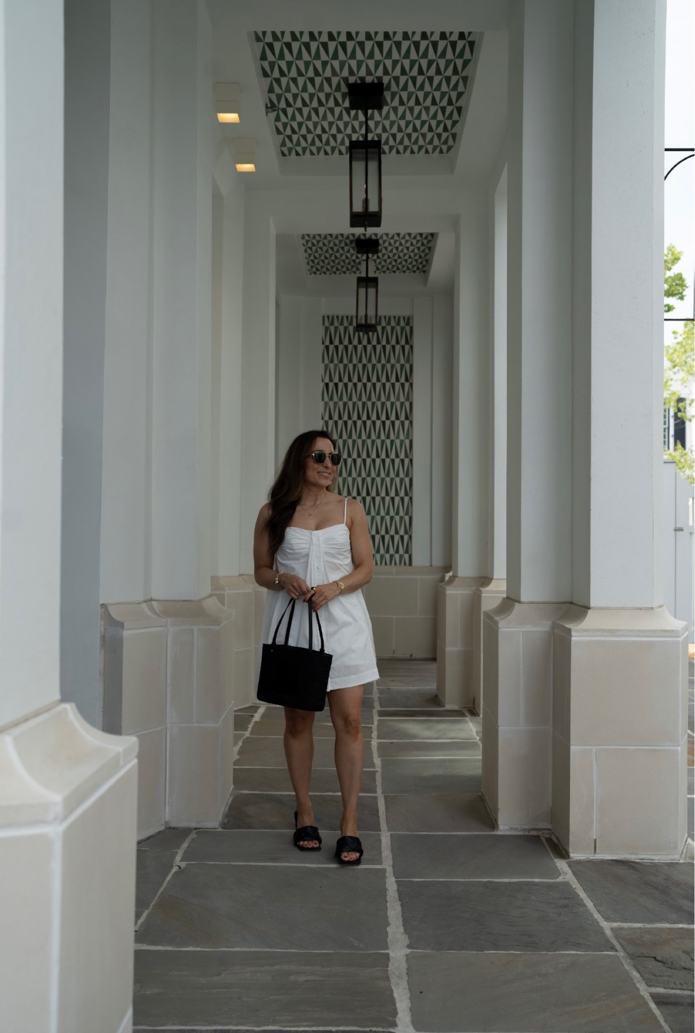 Spring summer style, summer fashion, vacation inspiration, white cotton dress, Loewe black bag, black leather shoes, outfit inspiration 

#LTKeurope #LTKSeasonal #LTKstyletip