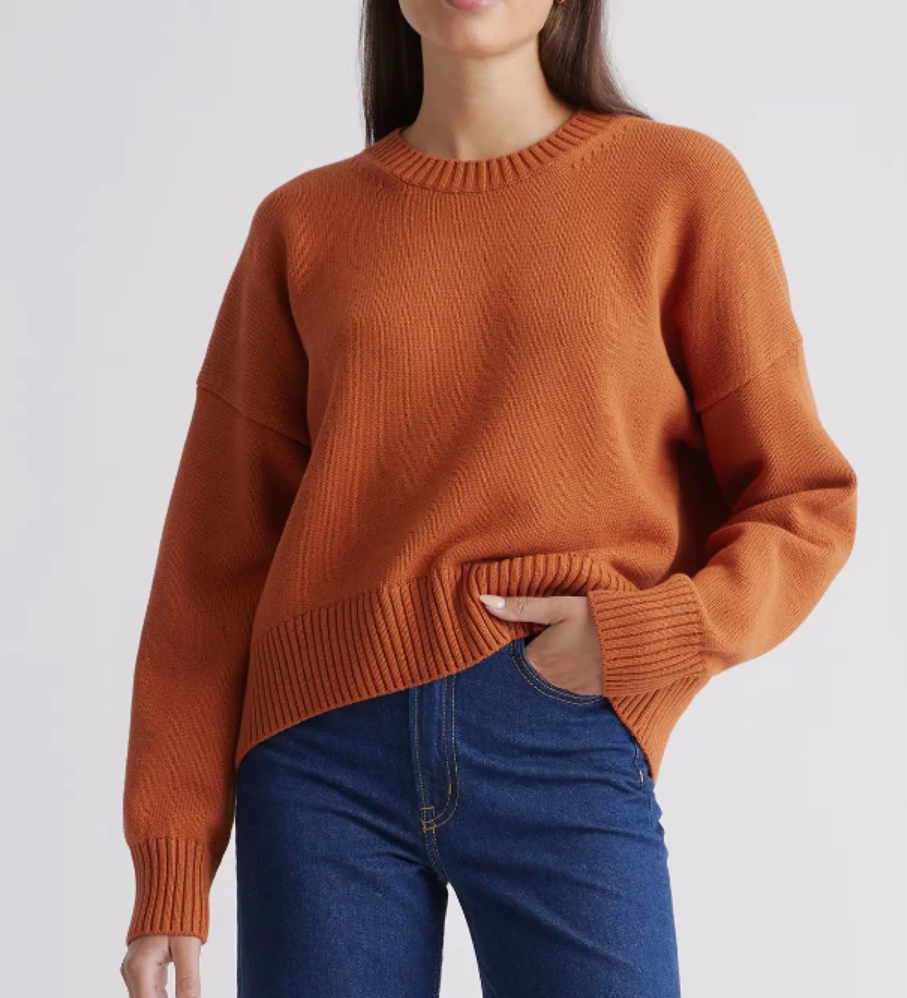 100% organic cotton boyfriend crew sweater in ‘rust’ from quince 

Amber / Rust 

House of colour / Autumn 

#LTKWorkwear #LTKStyleTip #LTKTravel