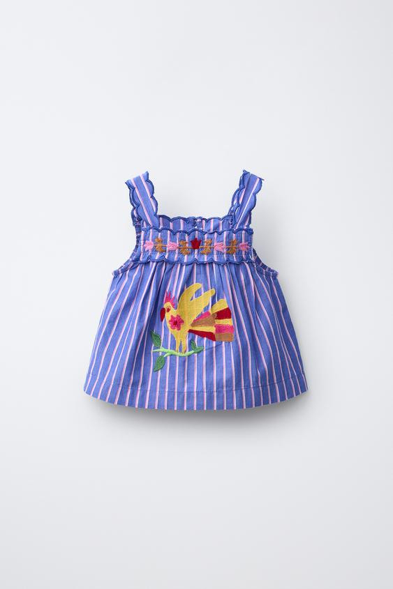 EMBROIDERED STRIPED TOP SISSEL EDELBO X ZARA KIDS | Zara US