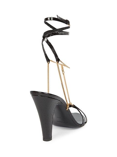 Sue Chain Snakeskin Sandals | Saks Fifth Avenue
