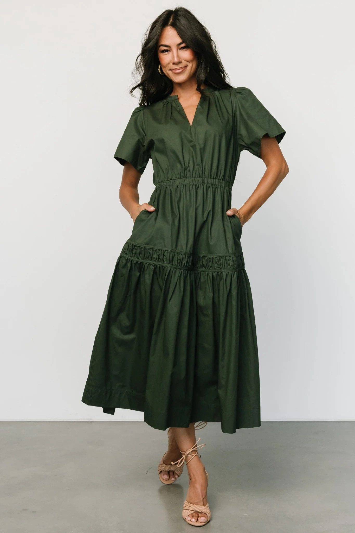 Jerrah Midi Dress | Deep Green | Baltic Born