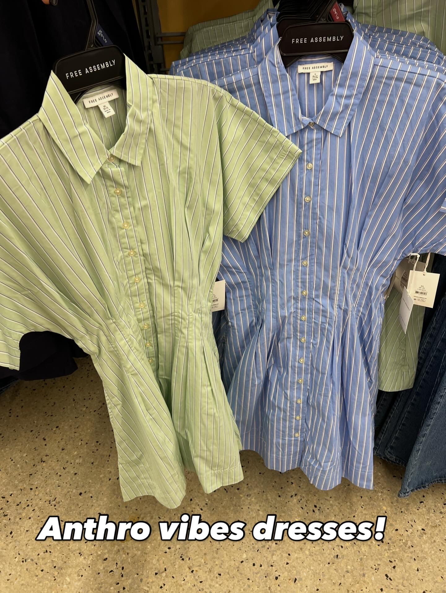 Walmart cotton shirtdresses, I love the style and the stripes.  