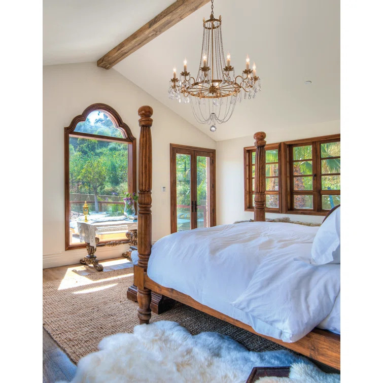 Goltry 12 - Light Candle Style Wagon Wheel Chandelier | Wayfair North America