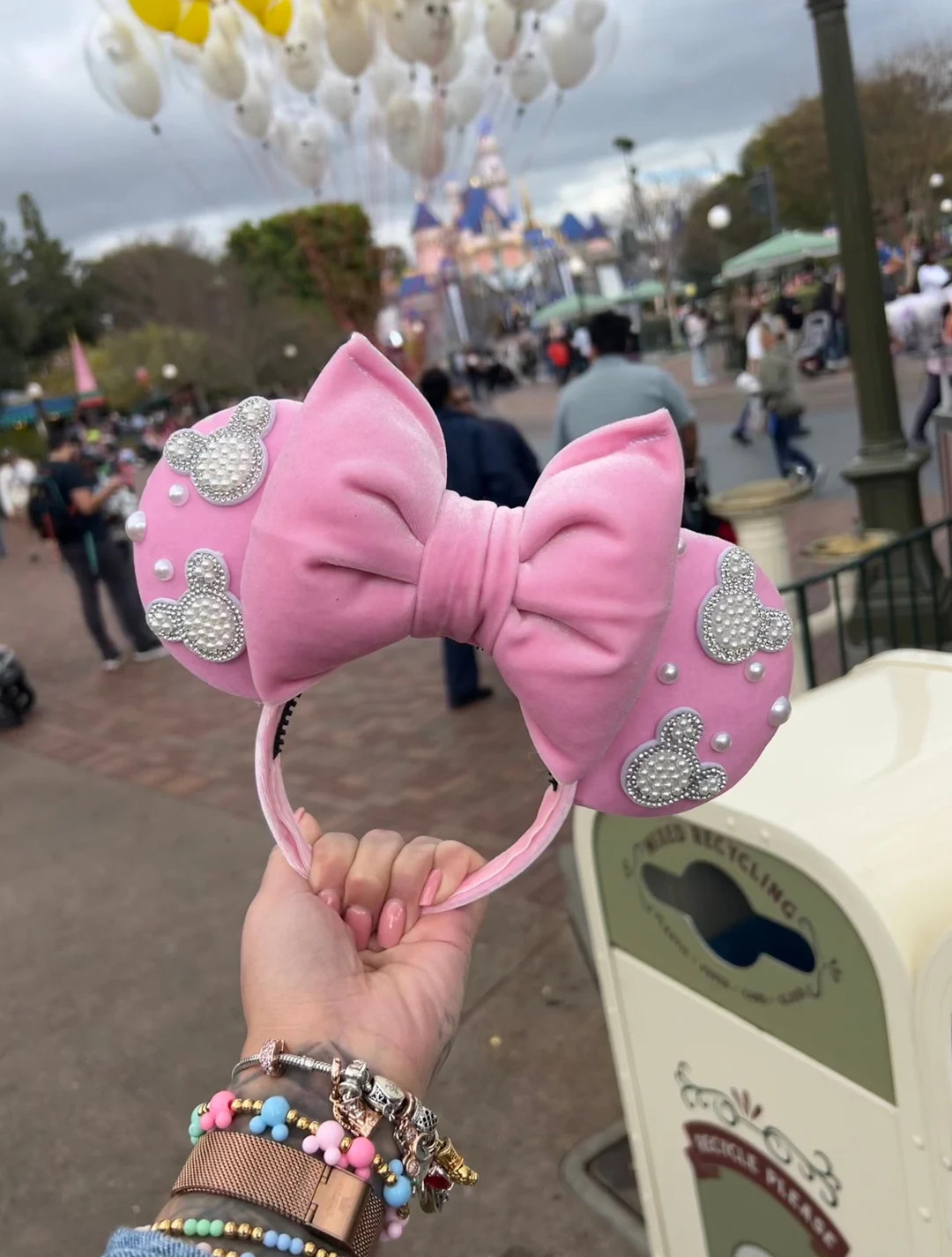 Pink Velvet Mouse Ears - Etsy | Etsy (US)