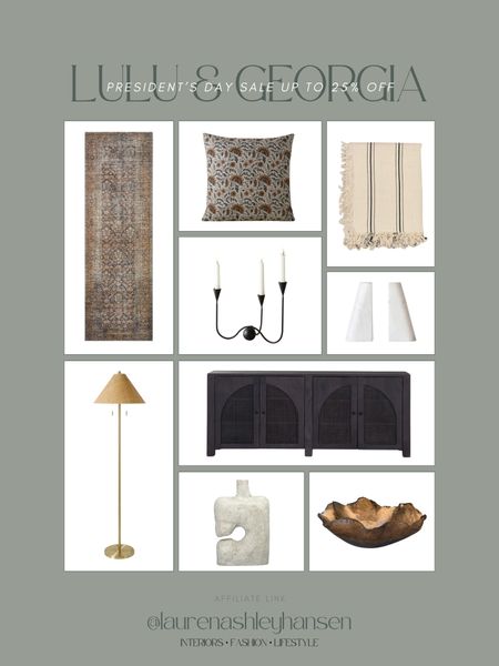 Organic and earthy finds from Lulu & Georgia! Their Presidents’ Day sale has begun and will go all weekend long with prices up to 25% off! So many beautiful pieces like my black sideboard I absolutely love! 

#LTKsalealert #LTKhome #LTKstyletip