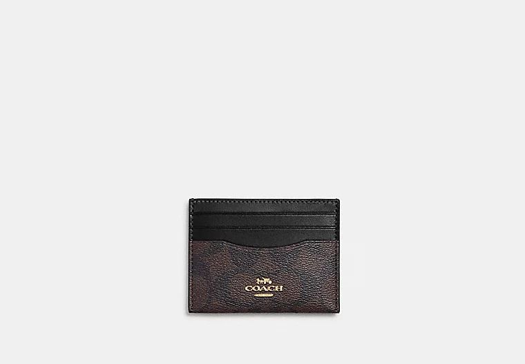 Slim Id Card Case In Signature Canvas | Coach Outlet